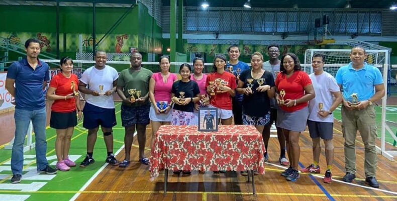 Doubles champions crowned at year-end Trophy Stall Badminton