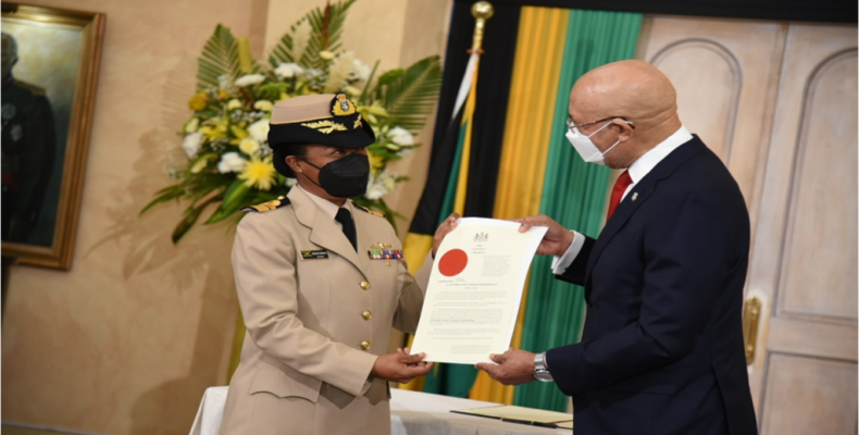 Instrument of Appointment presented to first female head of JDF