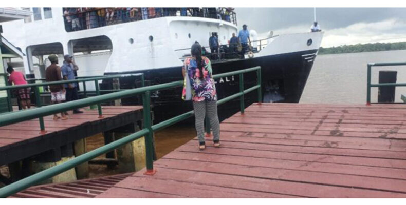 MV Malali returns to Fort Island after 13 years as stelling rebuilt