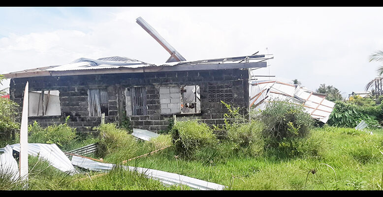 Several houses damaged by high winds